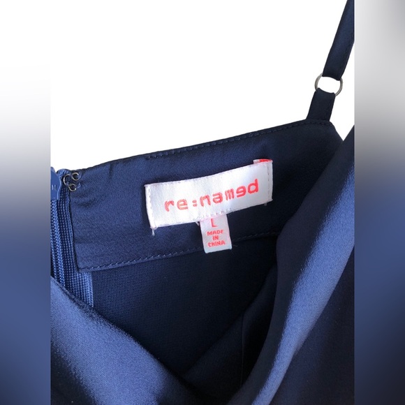 Renamed navy satin dress - Picture 3 of 3